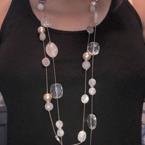 Duel strand beaded necklace 39”